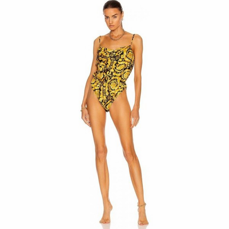 Versace ヴェルサーチ レディース ワンピース 水着 ビーチウェア Barocco Classico All Over Bodysuit Nero Stampa 通販 Lineポイント最大get Lineショッピング