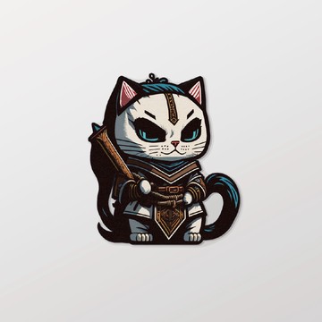 NO.4/戰國喵喵/車貼、軟磁 SunBrother孫氏兄弟 防水貼紙 車貼貼紙 軟性磁貼