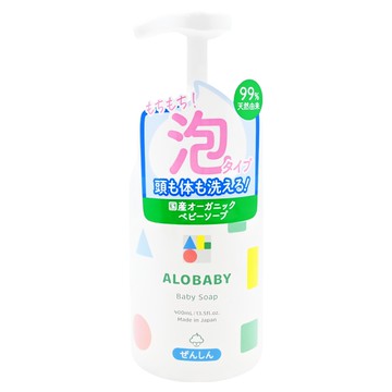 ALOBABY 晚安洗髮沐浴乳 日本原裝進口 慕斯質地 免搓揉 新生寶寶適用  400ml  1瓶