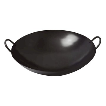 SUMMIT 日本製極鐵鍋/雙耳中華炒鍋  黑色  1個  33cm