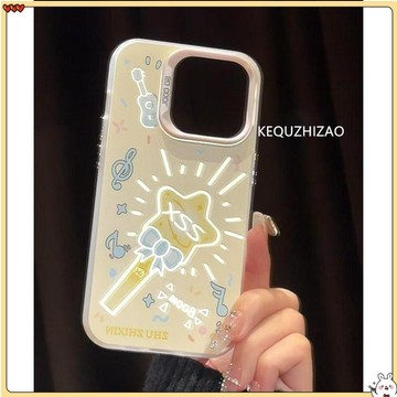 熱銷新款🔥星星朱志鑫適用iPhone16promax手機殼11可愛13/14pro應援棒xr彩銀