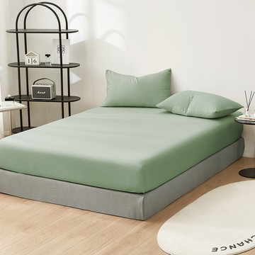 J-bedtime 床寢時光 純色/素色絲柔棉床包枕套組 台灣製 S6925M  橄欖綠  床包 雙人 + 枕套75 x 45cm 2個