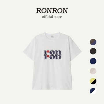 [RONRON] Pattern Logo Basic Fit T Shirt / 6色任選_韓國官方直送