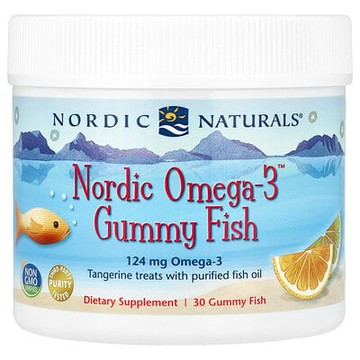 Nordic Naturals, 北歐歐米伽-3 小魚軟糖，橘子味，124 毫克，30 粒小魚軟糖