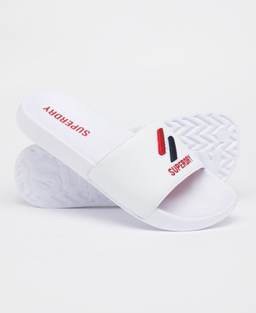Superdry Men's Men's Core Pool Sliders White / Optic - Size: L