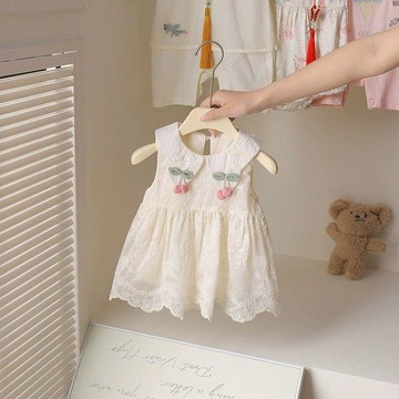 🍭臺灣出貨🍭一眼心動~顏值與品質並存 夏季新款嬰兒無袖裙子新生兒薄款公主裙