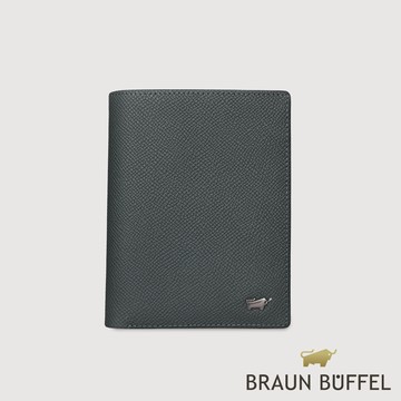 【BRAUN BUFFEL 德國小金牛】台灣總代理 HOMME-ZW 12卡直立中夾-藍色/BF599-359-NY