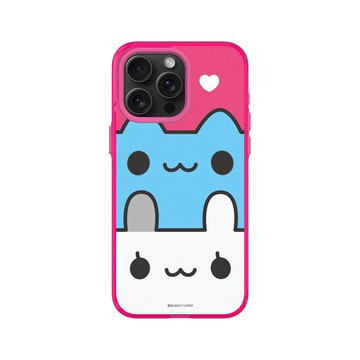 iPhone 15 Pro Max Clear 粉漾桃 - 貓貓蟲咖波 Bugcat Capoo - 咖波兔兔疊疊樂