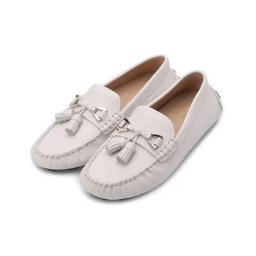 Clarks QUILTO STEP 流蘇莫卡辛鞋 白 CLF78148C 女鞋