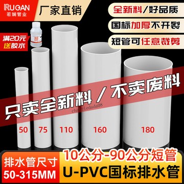 臺彎發貨 實用工具​ pvc管排水管圓管短管下水管道通風管10/50公分材配件110 160 200