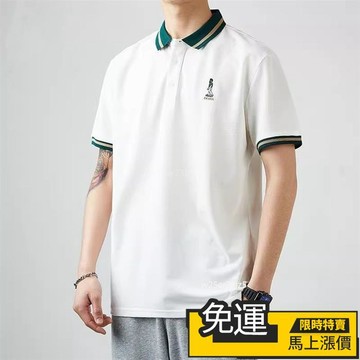 🔥 熱銷🔥吸濕排汗POLO衫 短袖polo衫 排汗衫 排汗衣服 POLO衫男款休閒翻領短袖男裝夏季薄款潮流半袖修