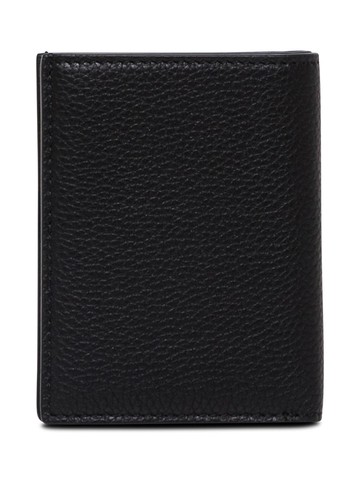 Black Leather Card Holder With Logo