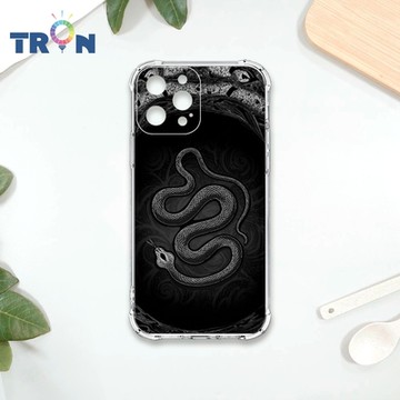 TRON IPhone 13 PRO MAX 黑白蛇圖騰 四角防摔 軟殼 手機殼