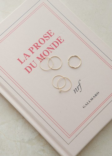 金色細緻戒指五件組