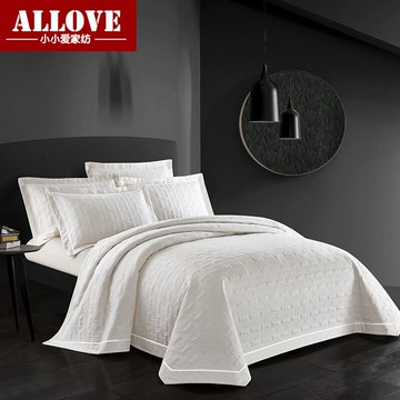全棉絎縫床蓋三件套純色雙面純棉夏被薄被子秋冬加厚夾棉床單