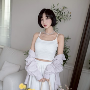 (特別好搭)立體壓紋細肩胸墊背心 ST2804461【現貨】