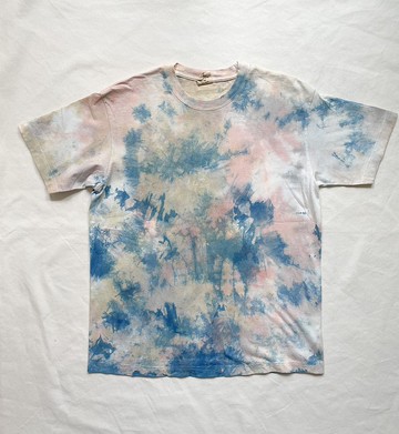 Coloring Organic cotton TEE 藍染 泥染 染色 Indigo Mud dyed shibori 絞染