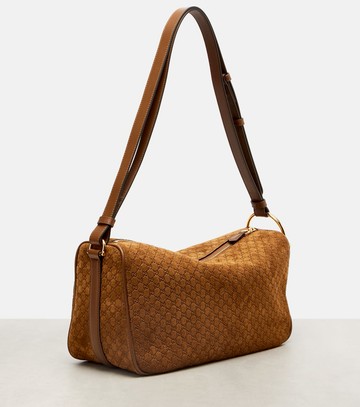 Gucci Half Horsebit Medium suede shoulder bag