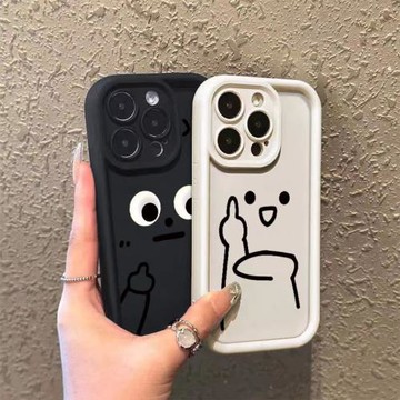 鄙視表情搞怪適用三星s24ultra手機殼硅膠s23fe天眼階梯s22創意s21個性s20+男女a54a34a53a52/note20全包s10