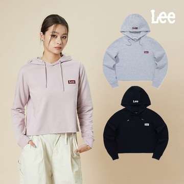 Lee 方框LOGO帽T 女 灰色 黑色 粉紅 LB511033