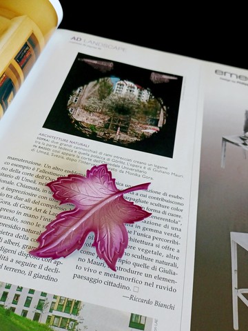 vintage jewelry  典雅琺瑯漸層楓葉 別針 胸針