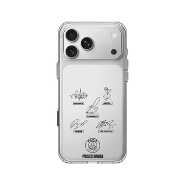 iPhone 17 Pro Max Clear Case（相機按鈕） 透明 - PSG - PSG Signatures black