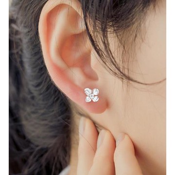 【A&R】s999純銀螺絲款盛放的百合花(耳釘 耳環 花 情人節 生日禮物)