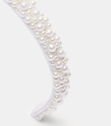 Jennifer Behr Bria embellished grosgrain headband