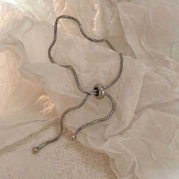 【巴黎精品】現貨+預購 925純銀手鍊素圈手鏈-簡約蛇骨鍊可調節女飾品a1bo4