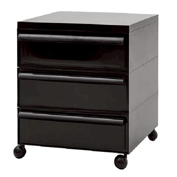 KUIBAO 快豹生活 Kiaden凱登中古堆疊移動收納櫃 三層  42 x 42 x 50cm  黑色