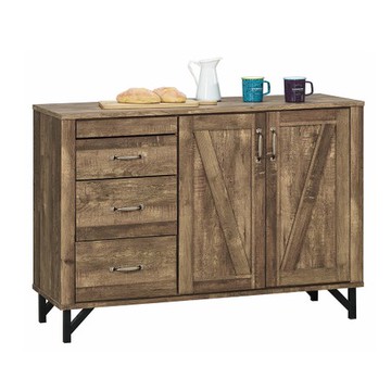 美式工業風班克4尺餐櫃