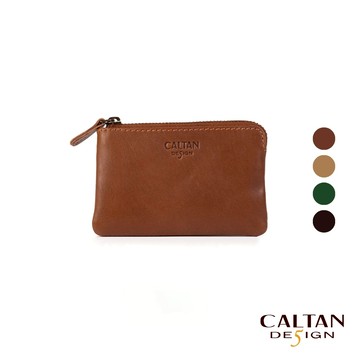 【CALTAN】真皮/零錢包| 真皮素雅雙拉鍊質感小錢包-072693_五色