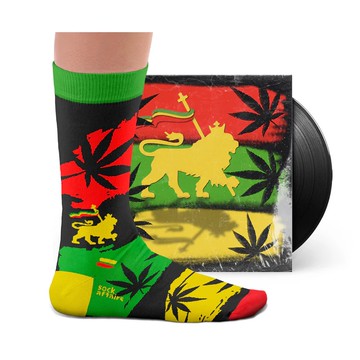 【葡萄牙進口】Rebel Reggae Socks 反叛雷鬼 大麻獅王 中筒襪 男襪 女襪/ Sock Affairs