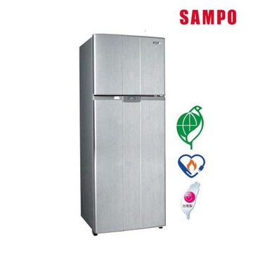 SAMPO聲寶 460L 1級變頻負離子抗菌雙門電冰箱 [箱損新品] 星辰灰 含基本安裝+舊機回收