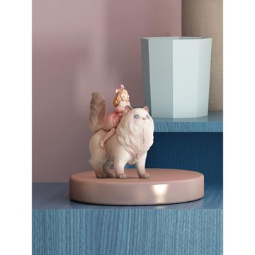 白夜童話貓黛麗酒柜裝飾品客廳擺件辦公室擺設可愛桌面治愈禮物女