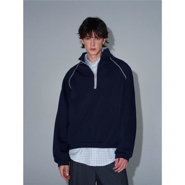 美式復古半高拉鏈長袖衛衣男女春季小眾設計寬松休閑cleanfit外套