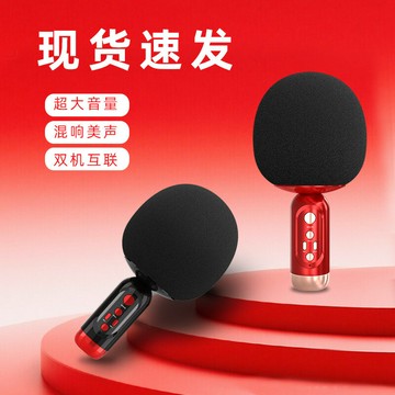 現貨新款無線藍牙k歌麥克風話筒音響一體蘑菇頭唱歌話筒廠家批發【北歐居家生活】