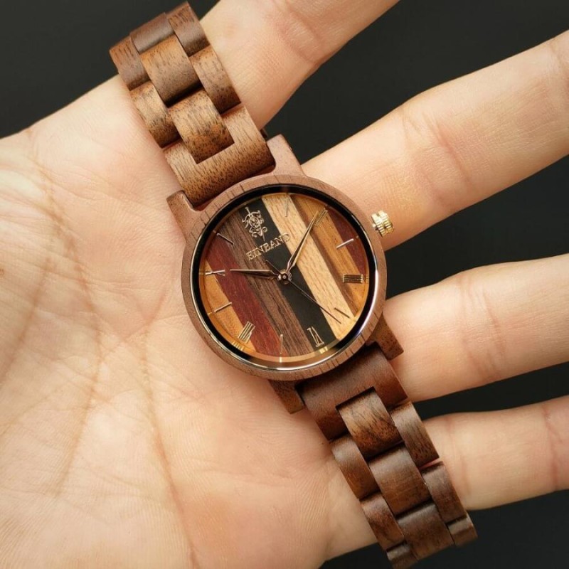 Reise Mix Wood × Walnut 木製 腕時計 32mm EINBAND アインバンド