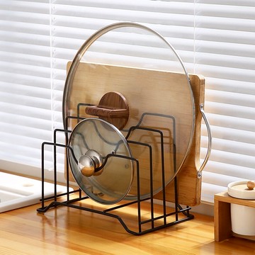 多功能鐵藝菜板架多層砧板架案板收納廚房置物架用品放鍋蓋的架子