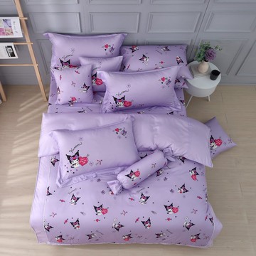 庫洛米-床包兩用被組-酷萌花園-花園款-正版授權-100%精梳棉