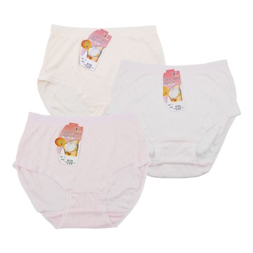 大尺碼棉質袖針女內褲-8729-2件組