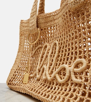 Chloé Summer Banana East-West raffia tote bag