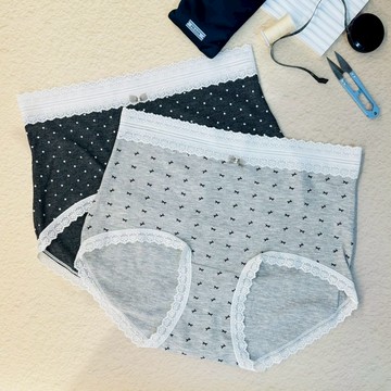 LDH-法式彩紗柔棉中腰褲-加大-多色任選