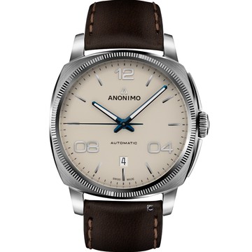 ANONIMO 吾名 EPURATO義式經典機械腕錶(AM400001310W42)-42mm-白面皮革【刷卡回饋 分期0利率】【APP下單點數13倍送】