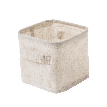 森 棉麻小物收納盒S3079-6(15x15x15cm)【愛買】