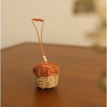 迷你藤編松果吊飾