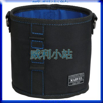 【威利小站】日本 MARVEL MDP-KP140 工具袋 (黑)  小判型 零件收納 可腰掛 小橢圓工具包