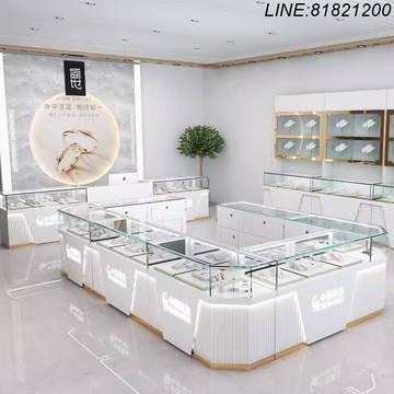 珠寶櫃 展示櫃 展示架 陳列櫃 免運 速發 開立發票 黃金珠寶展示櫃臺高端銀首飾品玉石器展櫃商場玻璃櫃臺手表陳列櫃