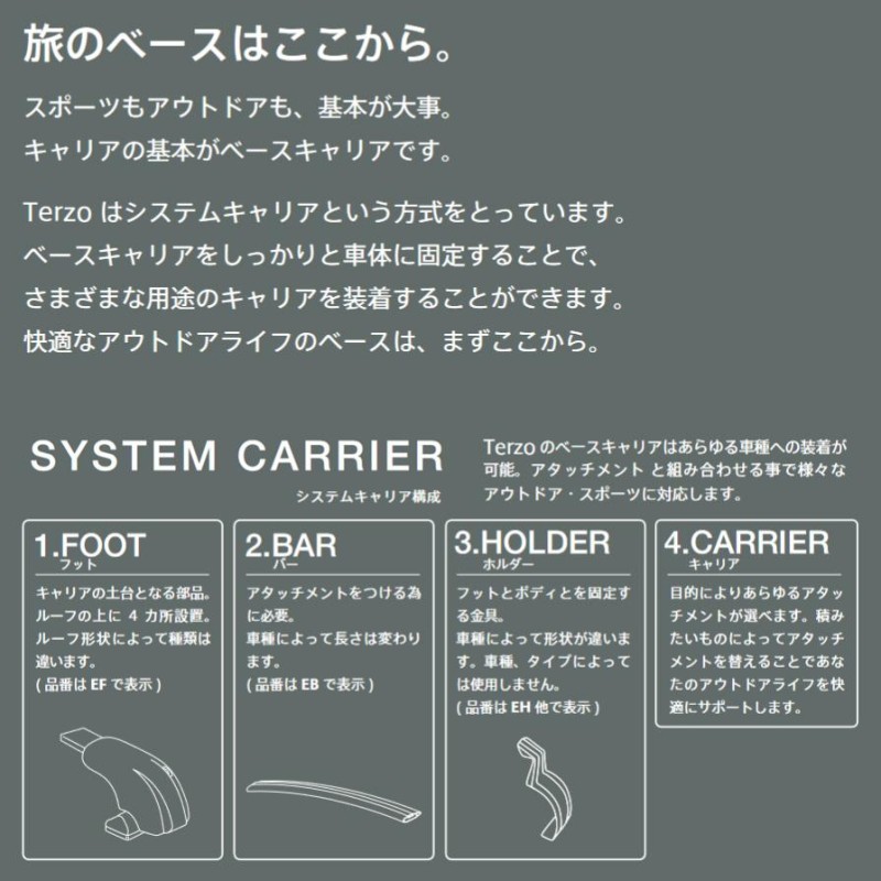 EH434 TERZO テルッツオ テルッツォ ベースキャリア取付用ホルダー