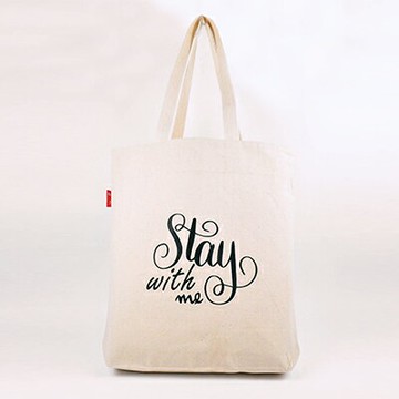 帆布袋 側背包 Stay with me｜H211-2｜帆布包 手提包 手提袋 環保購物袋 文青帆布包【mocodo 魔法豆】
